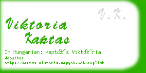 viktoria kaptas business card